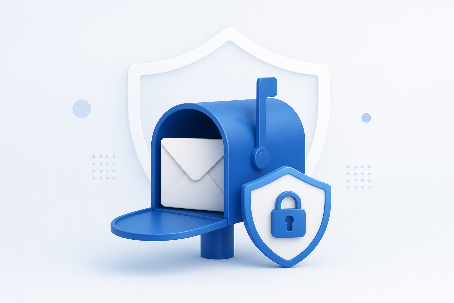 Secure mailbox illustration